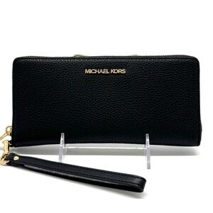 Michael Kors Large Continental Wallet Wristlet Black